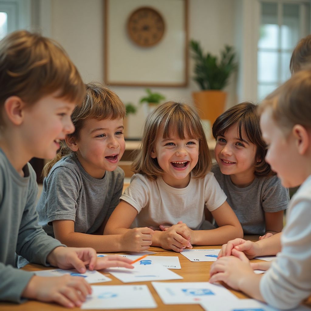 Children enjoying interactive activity