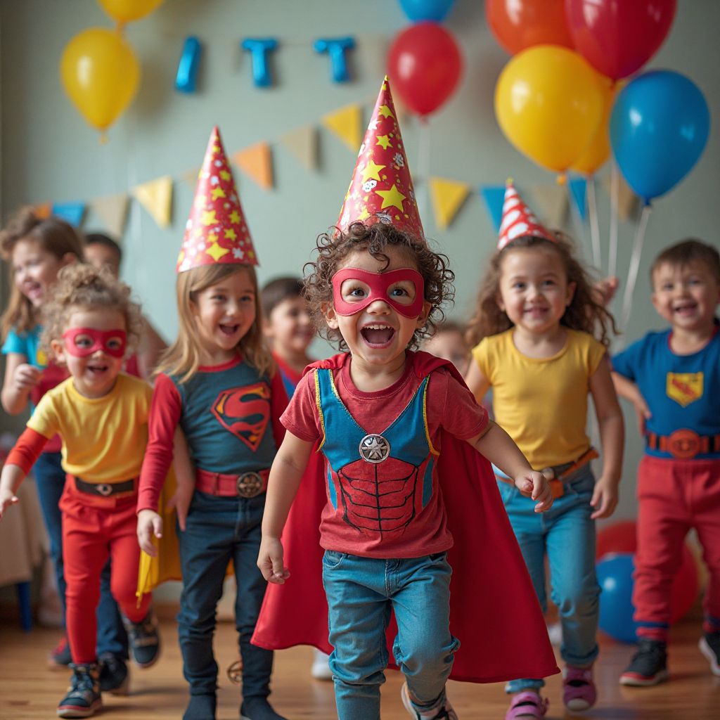 Superhero themed birthday party